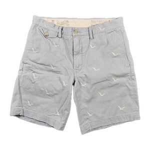 Vintage Polo by Ralph Lauren Slim GI Fit Chino Shorts Mens 31 8" Blue Bird Print